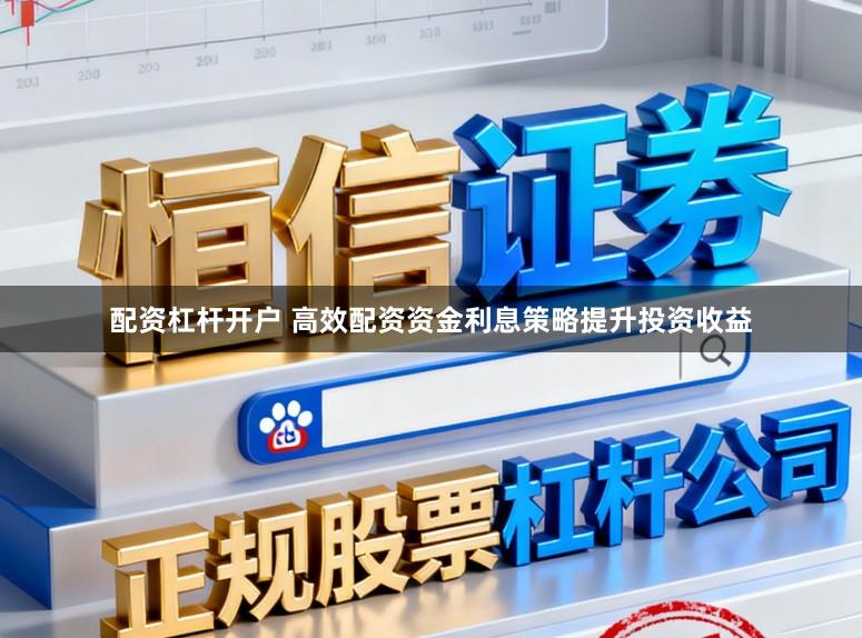 配资杠杆开户 高效配资资金利息策略提升投资收益